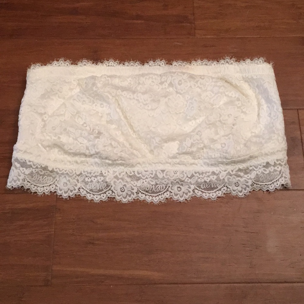 Aerie White Bandeau Bra